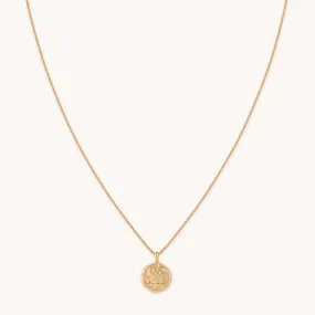 Pisces Zodiac Pendant Necklace in Gold