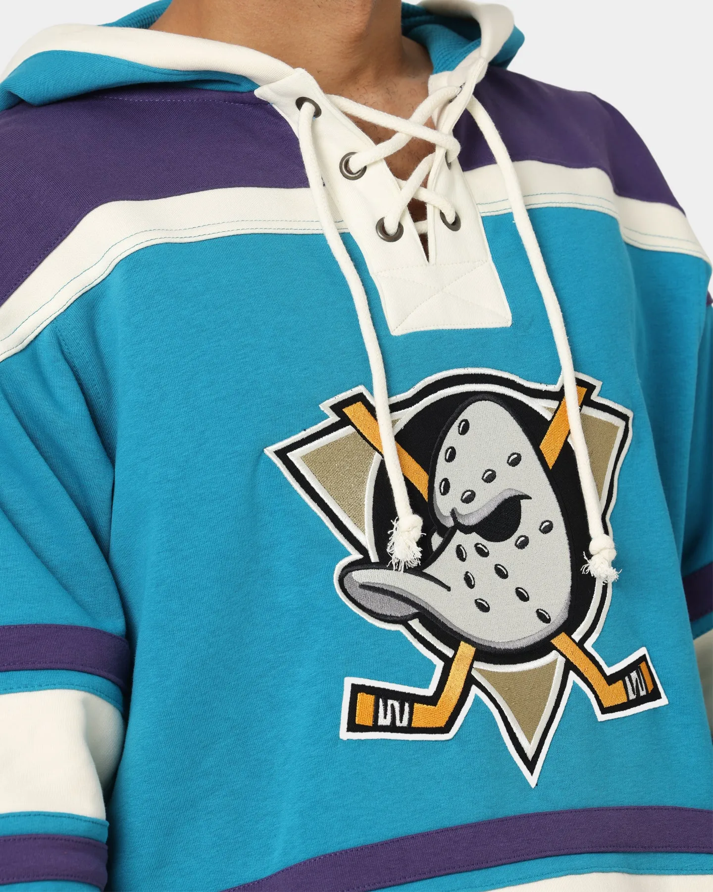 47 Brand Anaheim Ducks Lacer Hoodie Purple/Sharks Teal