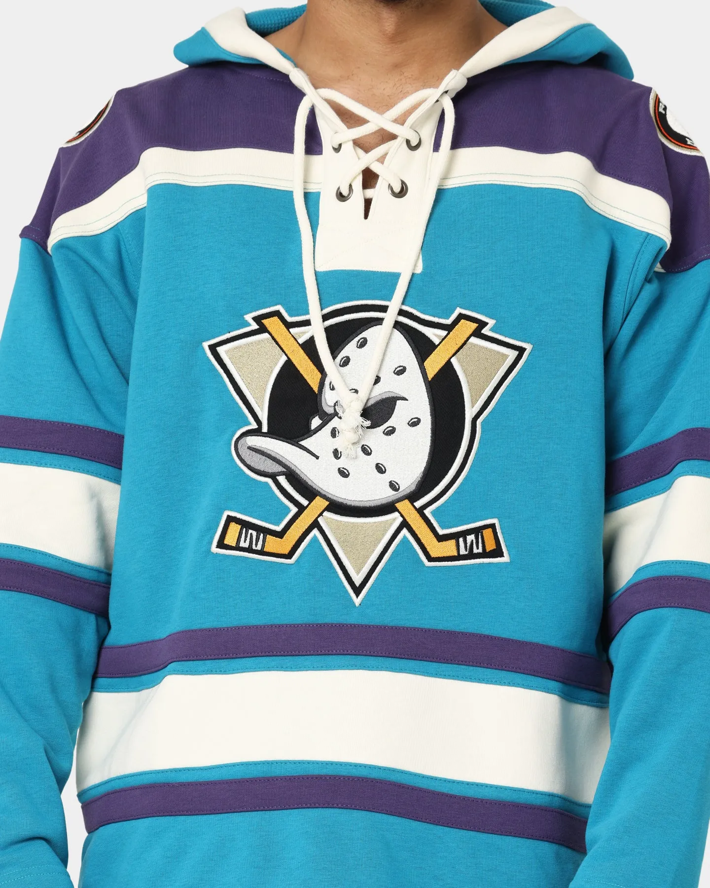 47 Brand Anaheim Ducks Lacer Hoodie Purple/Sharks Teal