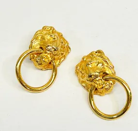 70’s classic lion head door knocker style earrings.