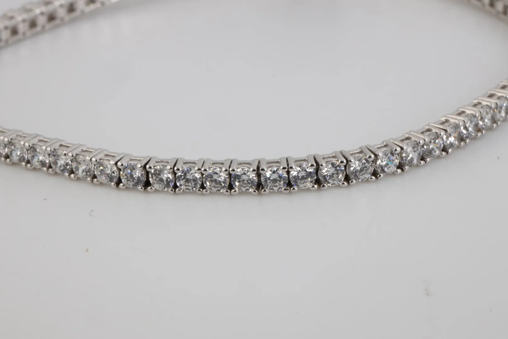 7" 925 Silver 12.69tcw Cubic Zirconia Bracelet (8.74g.)