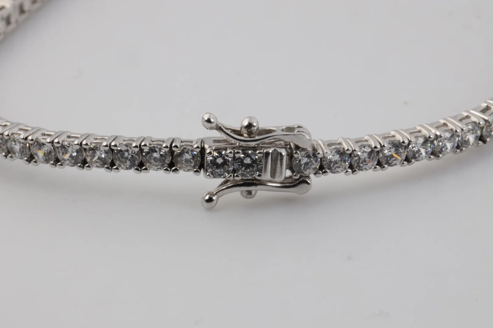 7" 925 Silver 12.69tcw Cubic Zirconia Bracelet (8.74g.)