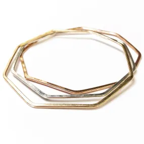 Agapantha Jewelry Nash Octagon Bangle