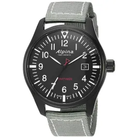 Alpina Men's AL-240B4FBS6 Startimer Pilot Grey Nylon Watch