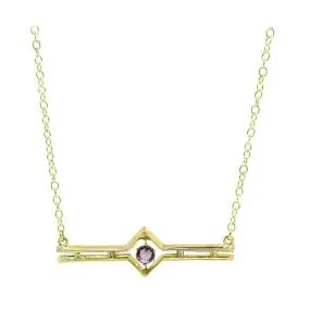 Antique Edwardian Amethyst 9ct Gold Necklace