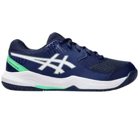 Asics Gel Dedicate 8 Grade School Kids Tennis Shoes - White/Blue Expense