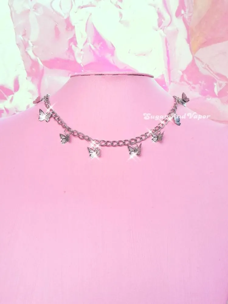 AYLA Butterfly Stainless Steel Choker