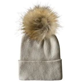 Baby's First Hat, Sand Fur Pom