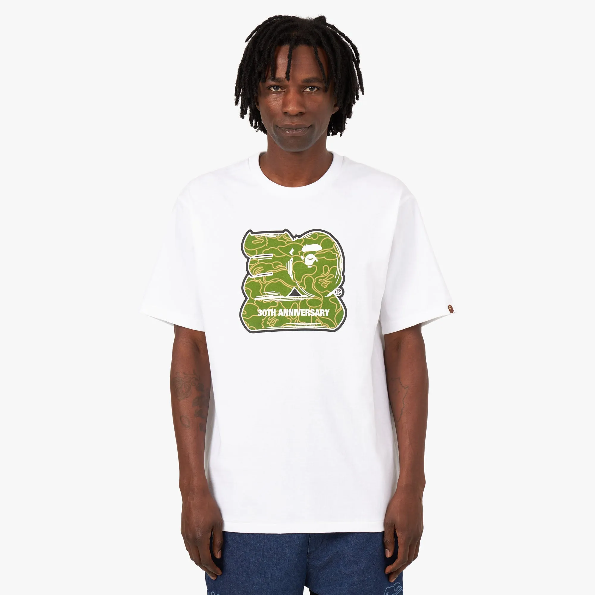 BAPE 30th Anniversary T-shirt White / Green