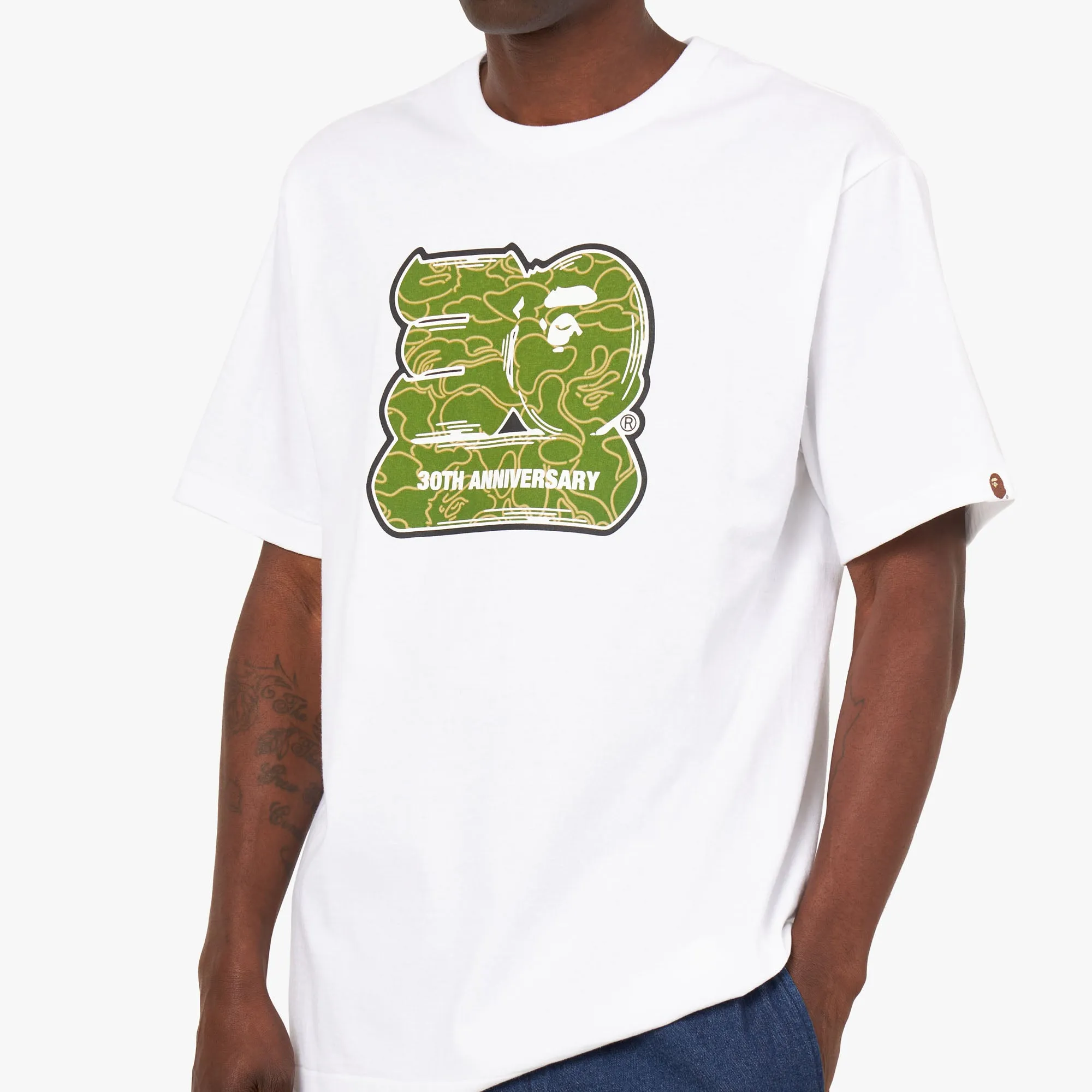 BAPE 30th Anniversary T-shirt White / Green