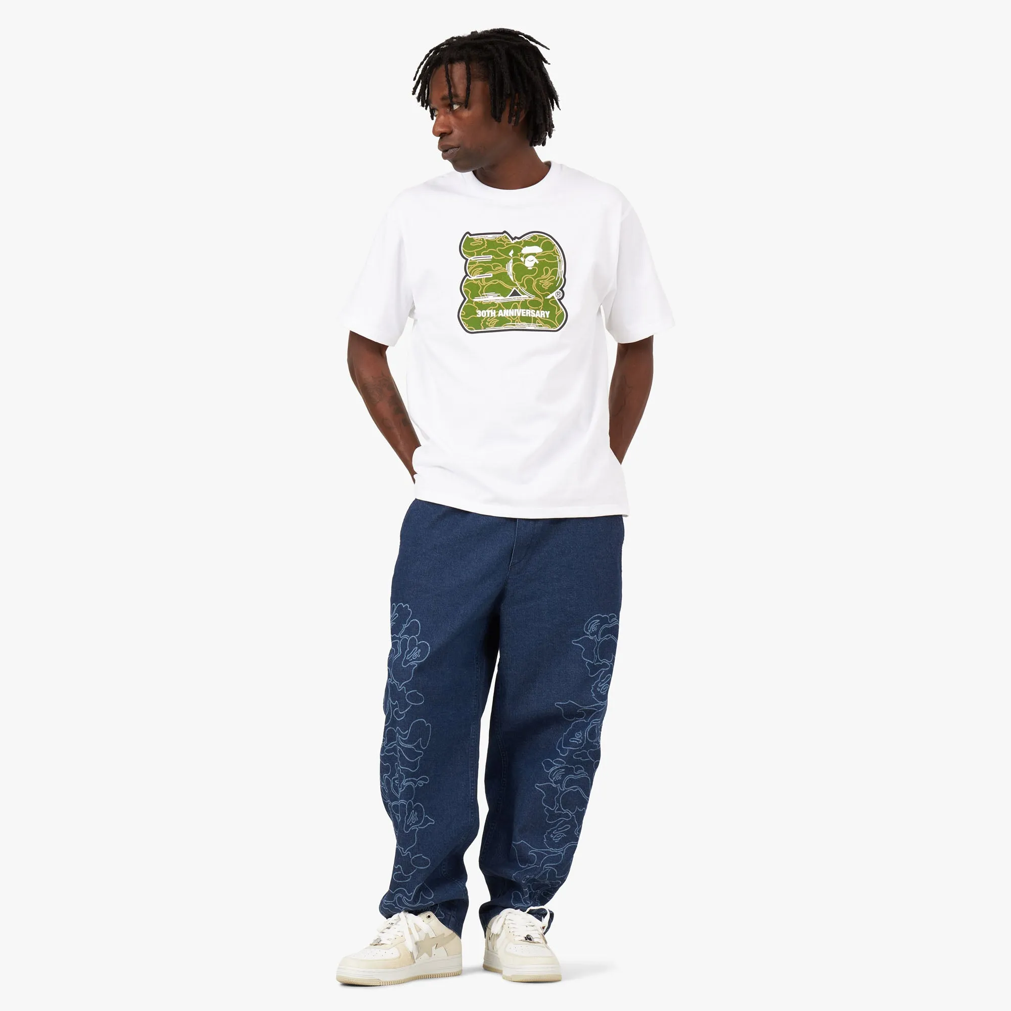 BAPE 30th Anniversary T-shirt White / Green