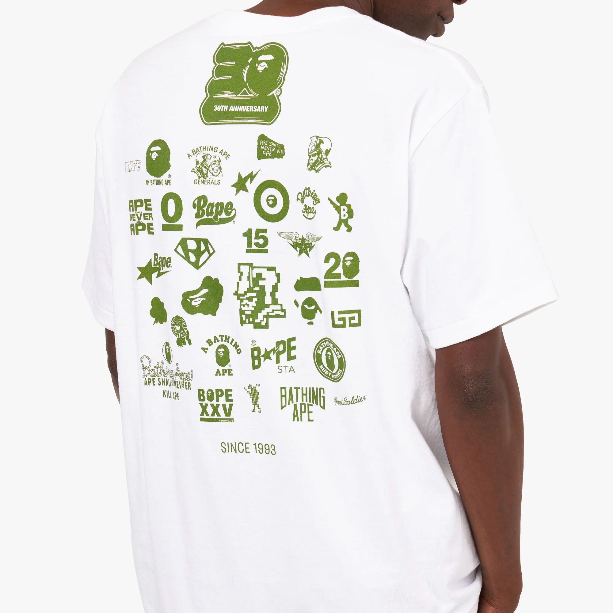 BAPE 30th Anniversary T-shirt White / Green