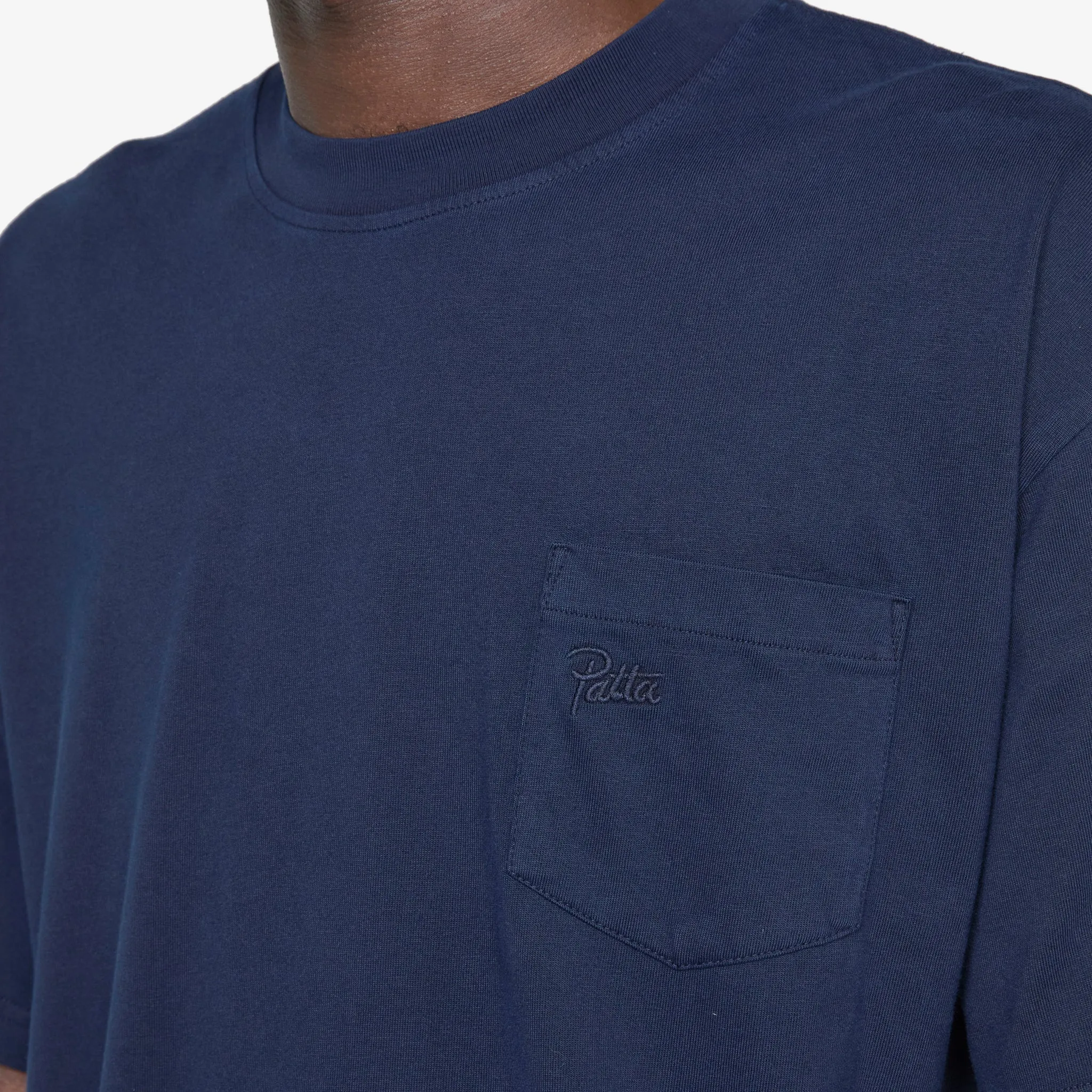 Basic Washed Pocket T-Shirt Black Iris