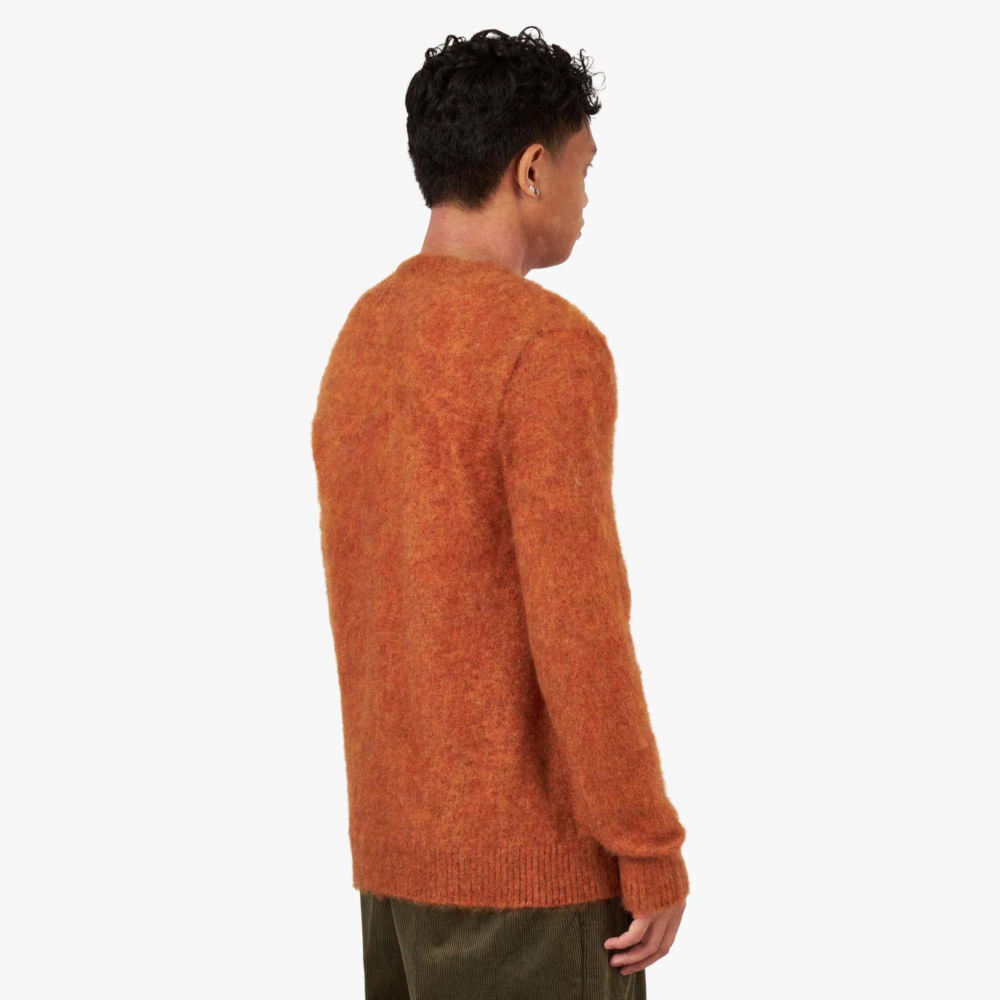 BEAMS PLUS Stretch Mohair Crewneck / Orange