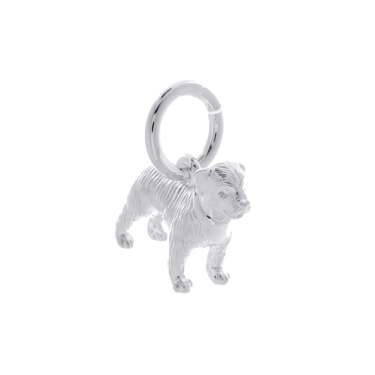 Border Terrier Silver Dog Charm