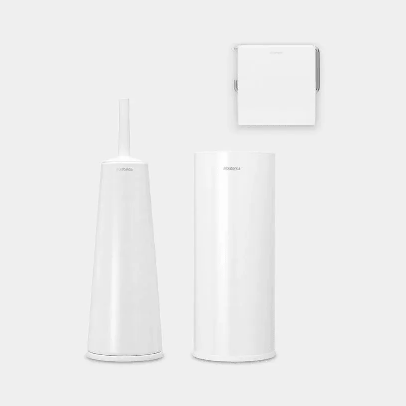 Brabantia Toilet Accessory Set of 3 - White | 280627