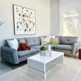 Cami Gray Corner Sofa Right Side