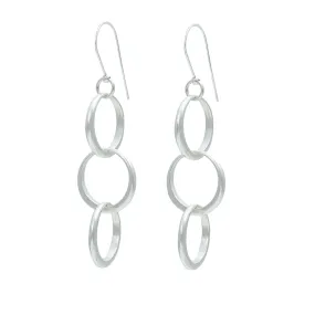 Cascading Eclipse Earrings - Silver