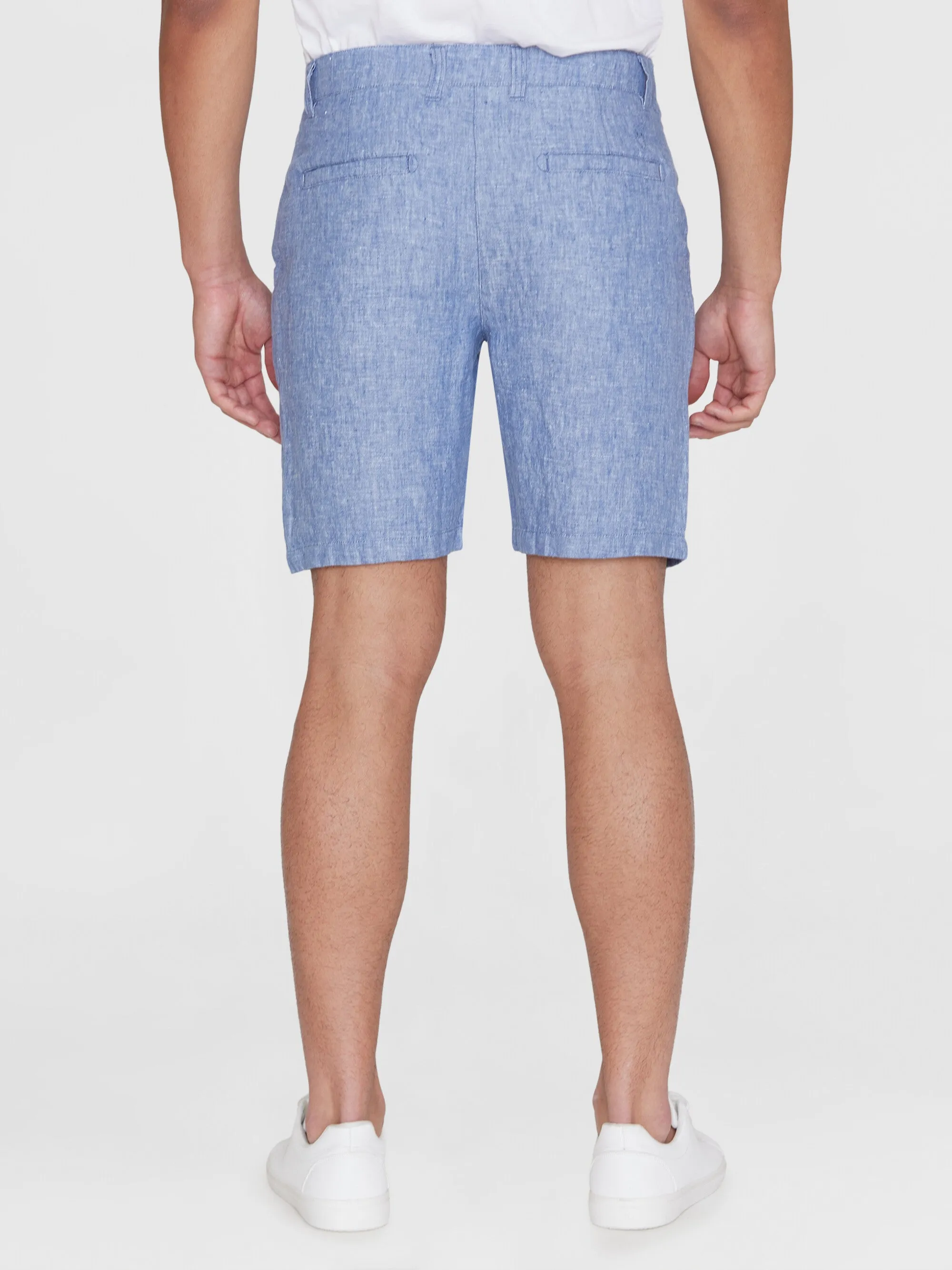 CHUCK regular linen shorts - GOTS/Vegan - Moonlight Blue