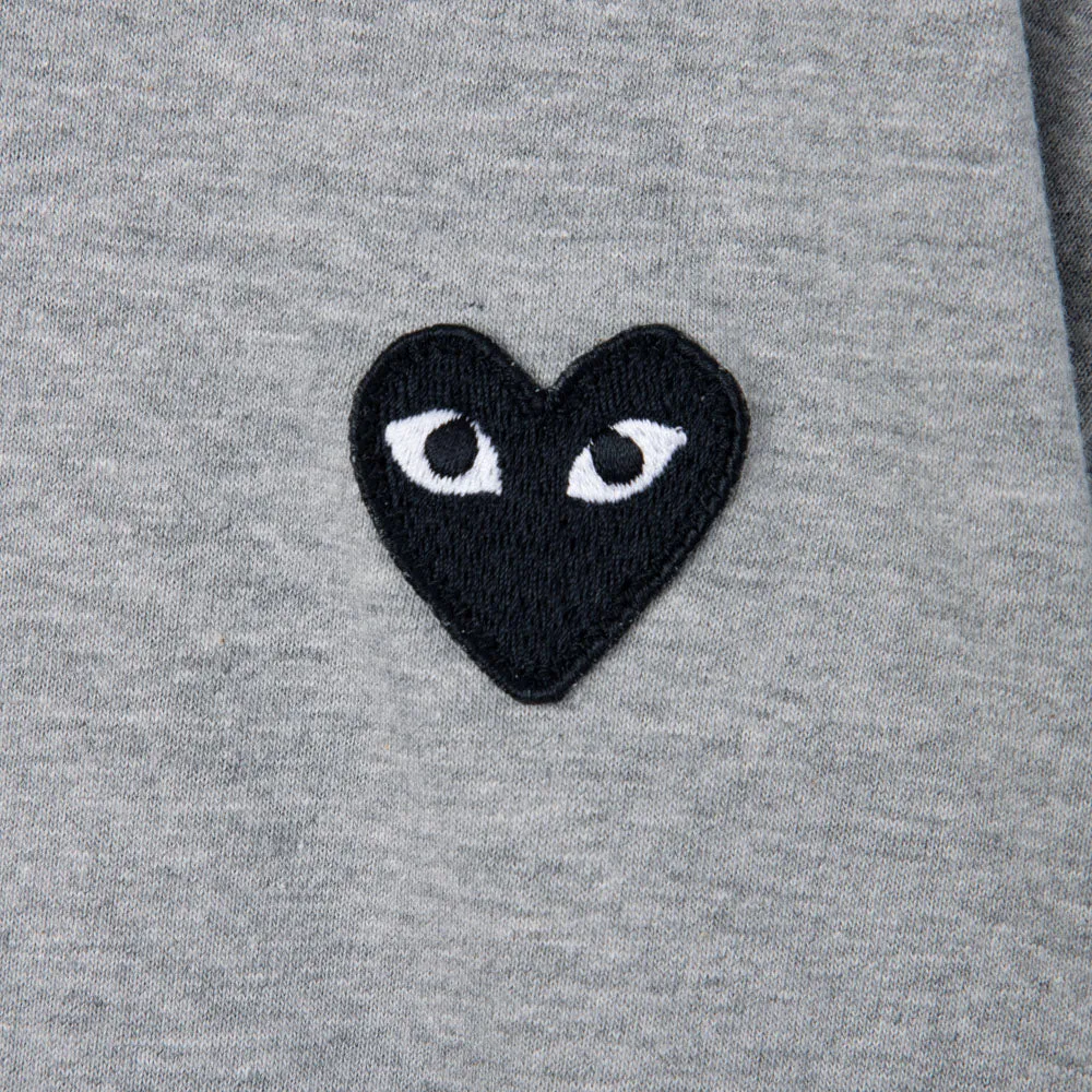 COMME des GARCONS PLAY Black Heart Long Sleeve T-Shirt / Grey