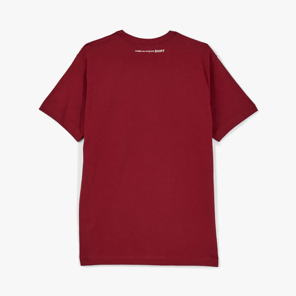 COMME des GARÇONS SHIRT Plain Jersey T-shirt / Burgundy