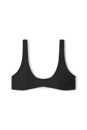 Crop Bralette Top - Black