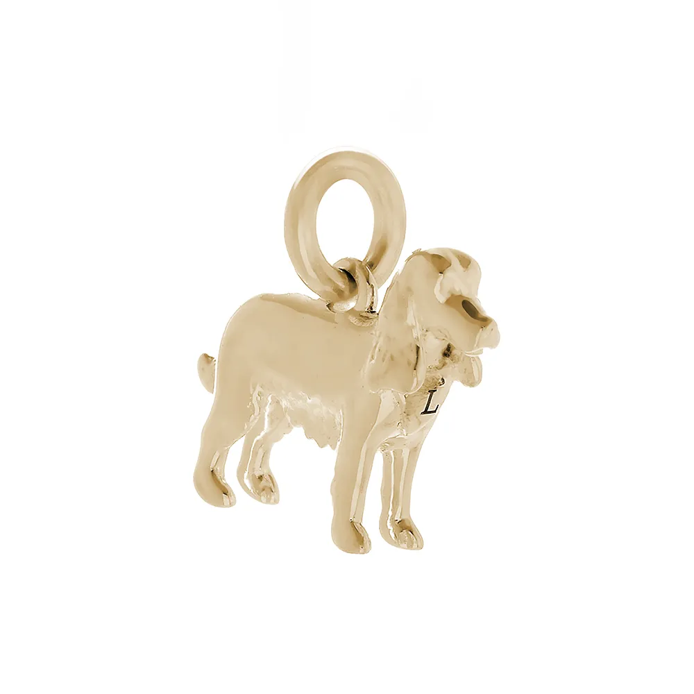 English Cocker Spaniel Solid Gold Dog Charm