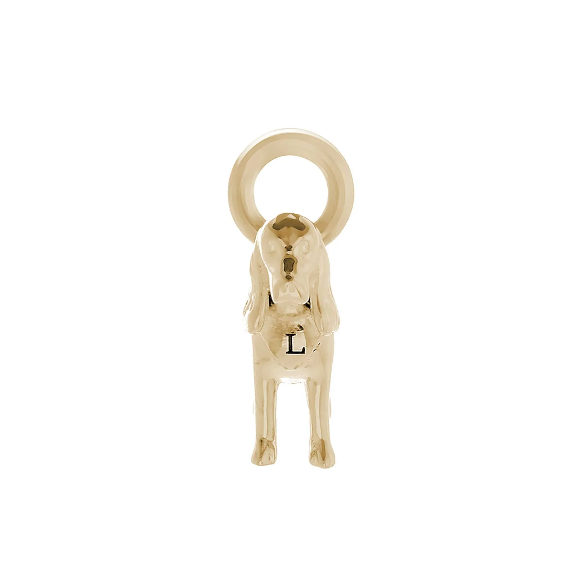 English Cocker Spaniel Solid Gold Dog Charm