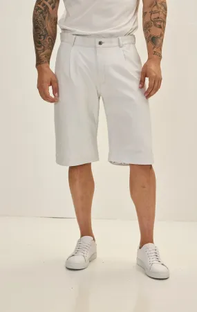 Genuine Lambskin Leather Shorts - White