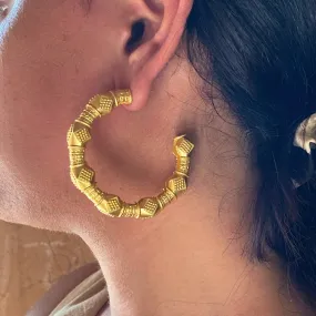 Glory of the East Chunky Hoop Earrings