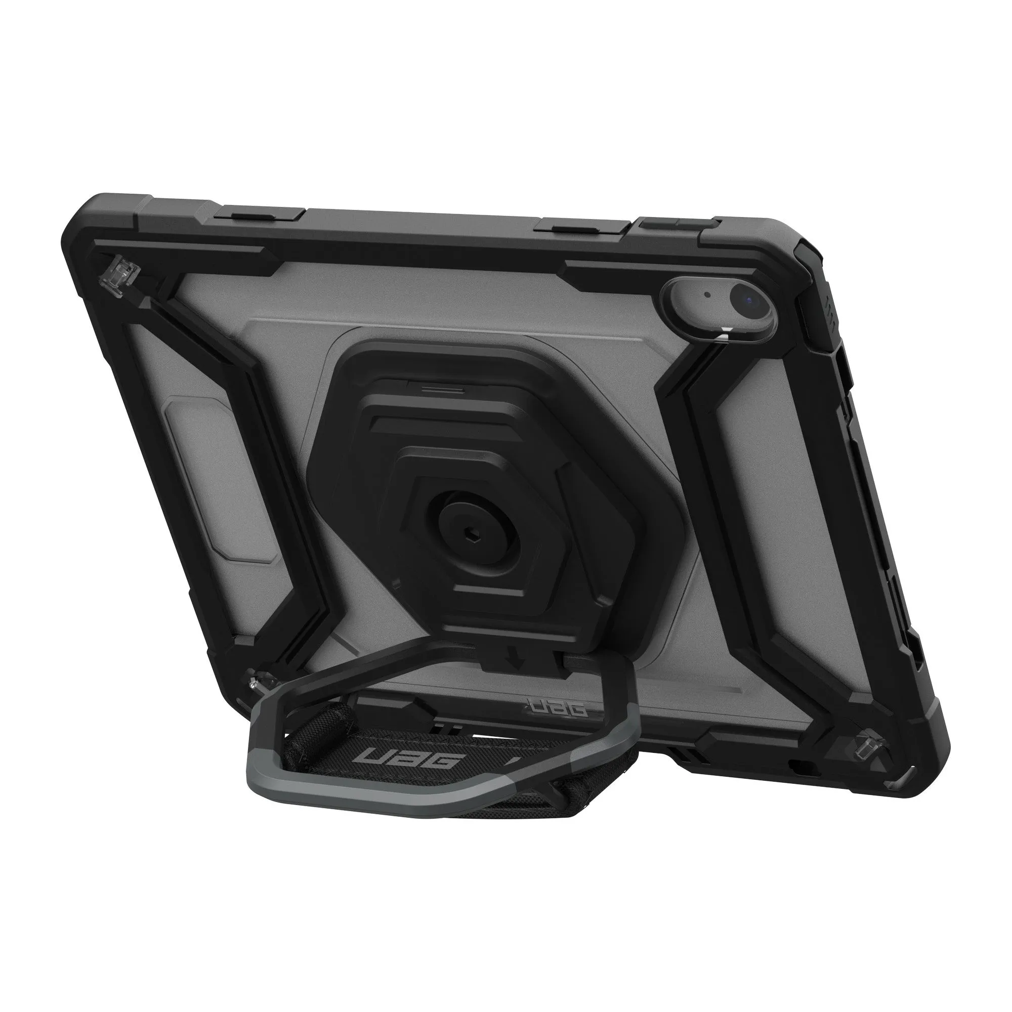 iPad 10.9 2022 UAG Plasma w/Kickstand   HS Case - Ice/Black - 15-12577