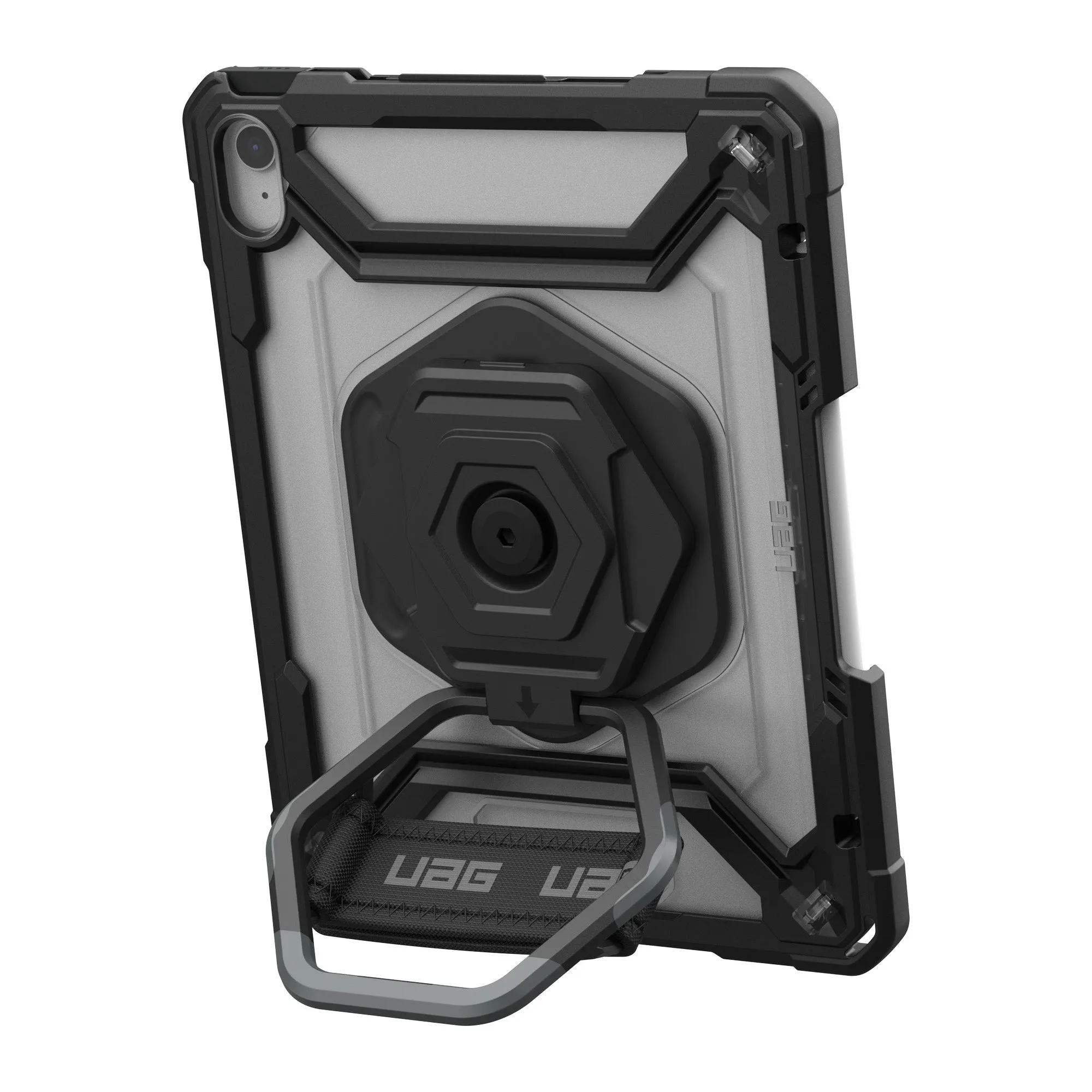 iPad 10.9 2022 UAG Plasma w/Kickstand   HS Case - Ice/Black - 15-12577