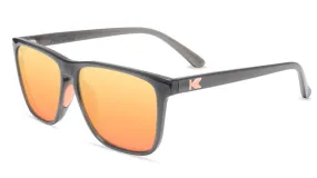 Knockaround Sunglasses | Fast Lanes Sport | Jelly Grey / Peach