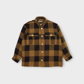 Le Fix Check Overshirt I Sort/Brun