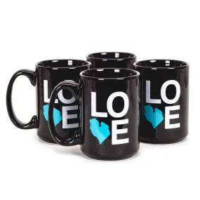 LOVE CERAMIC MUG SET OF FOUR