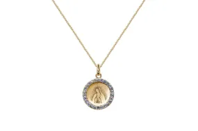 Medal Our Lady of Guadalupe | Virgen de Guadalupe Gold & Aquamarine