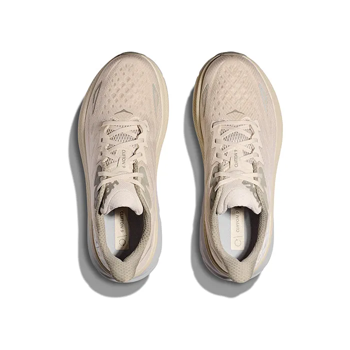 Mens Hoka Clifton 9 in Oat Milk/Barley