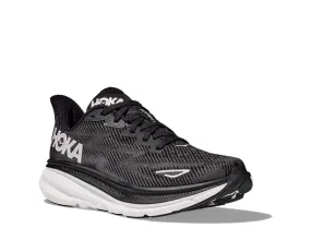 Men's Hoka Clifton 9 Wide in Black/White