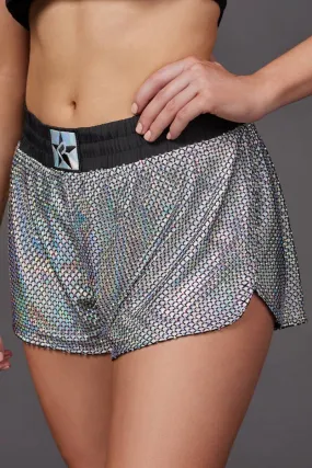 Mesh Crystal Couture Sport Short