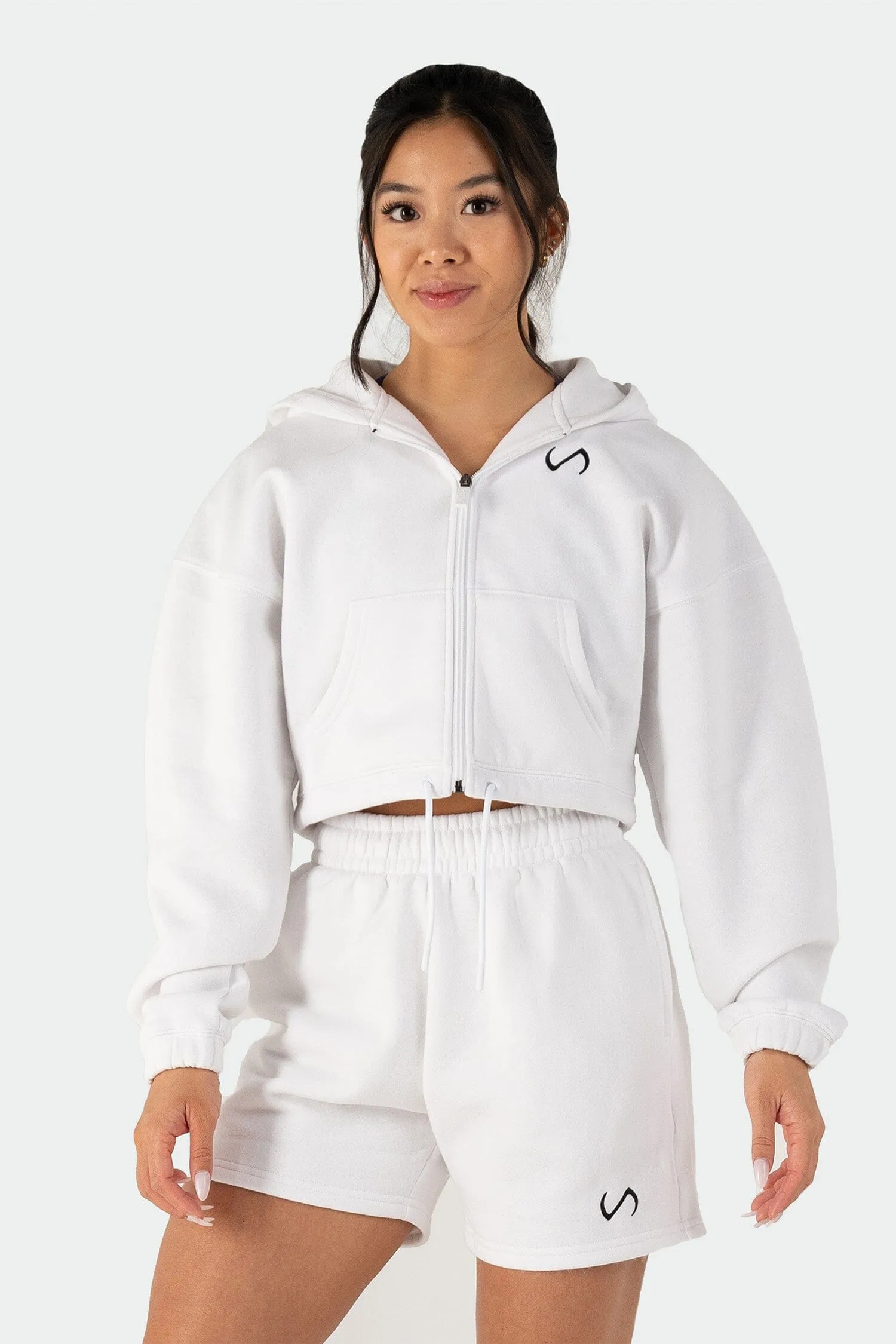 Reset Cropped Zip-Up Hoodie