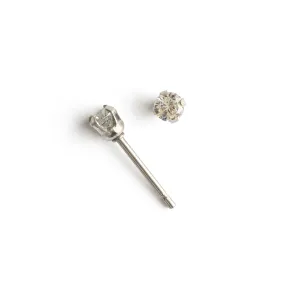 Round Crystal 3mm Stud Earrings