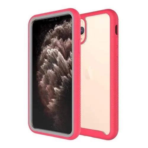 Sahara Full Protection Series Clear Rose Gold Case with Built-in Screen Protector - iPhone 11 Pro Max