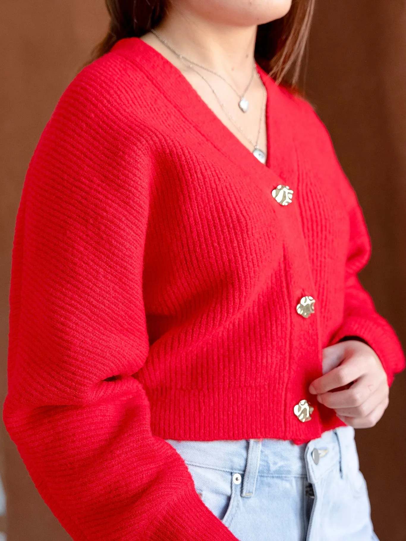 Scarlet Red Cardigan