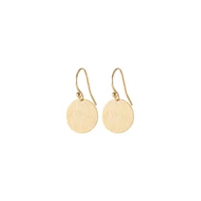 Textured Gold Disc Earrings