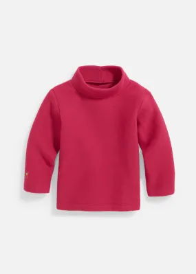 Toddler Turtleneck in Vello Fleece (Berry)