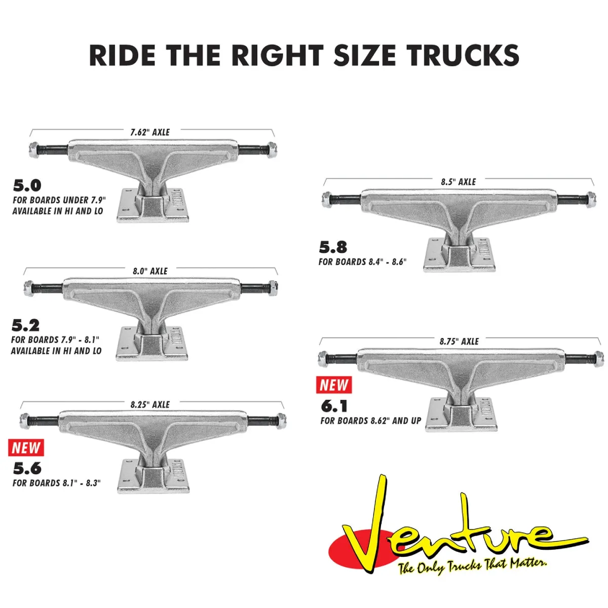 Venture All Polished Lo Hollow Trucks 5.2