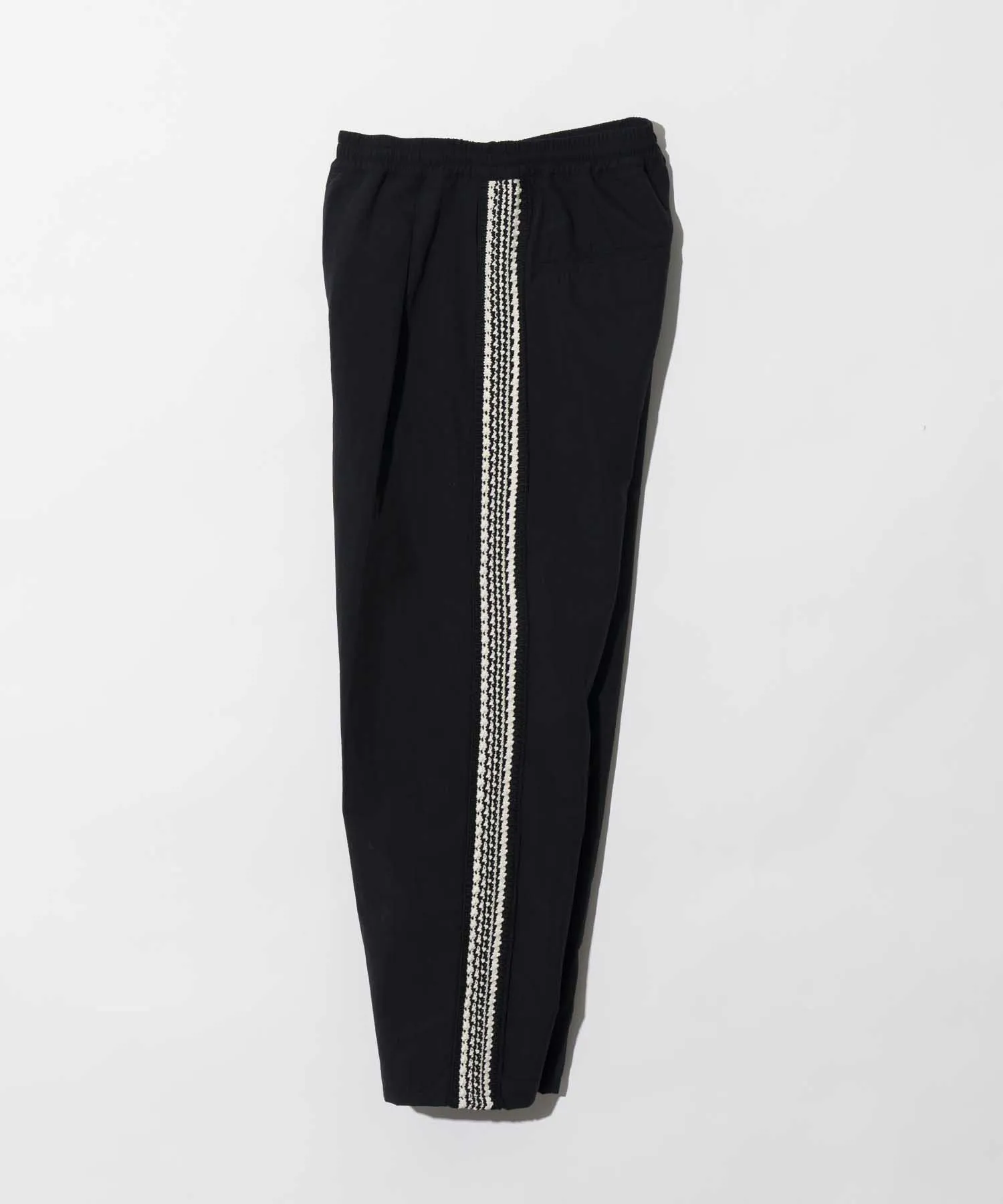 Washed Nylon Crochet Side Line Prime-Wide Easy Pants